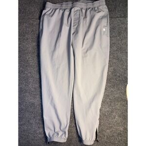 Xersion Joggers Men's XL Gray Reflective Logo Pockets Elastic Waist Ankle Zipper